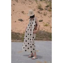 <Đầm Bầu Quynhanhhouse> Váy suông váy đũi chấm bi freesize 2