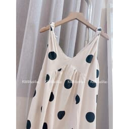 <Đầm Bầu Quynhanhhouse> Váy suông váy đũi chấm bi freesize 7