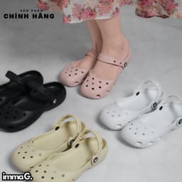 Dép Ballet CROCS Nữ CHÍNH HÃNG - Giày Búp Bê Nhựa Mềm Đi Mưa Đế Chống Trượt | IMMA.G 1