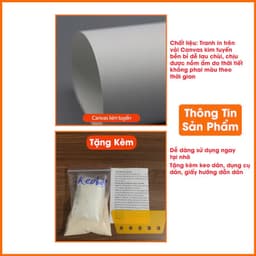 Tranh Dán Tường Ban Thờ Gia Tiên - Thờ Phật - Vải Lụa Kim Tuyến - Dễ Dán(Tặng Keo Dán Hướng Dẫn Dán) 2