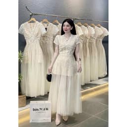 Xukadress - Váy ren xoè phối lưới đi tiệc sang chảnh 2