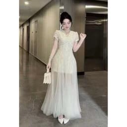 Xukadress - Váy ren xoè phối lưới đi tiệc sang chảnh 4