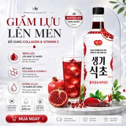 Nước Uống Giấm Lựu  Kwangya  Hàn Quốc, Lọ 970mL Giữ Dáng Đẹp Da Bổ Sung Collagen Tốt Cho Tiêu Hoá 1