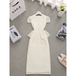 Xukadress_váy xoè dự tiệc, váy kem sang chảnh 4