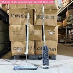 Cây Lau Nhà Tự Vắt Bông San Hô 45cm Kèm 2 Bông, Chổi Lau Nhà Tự Vắt Xoay 360 Độ Sợi Microfiber Siêu Sạch 9