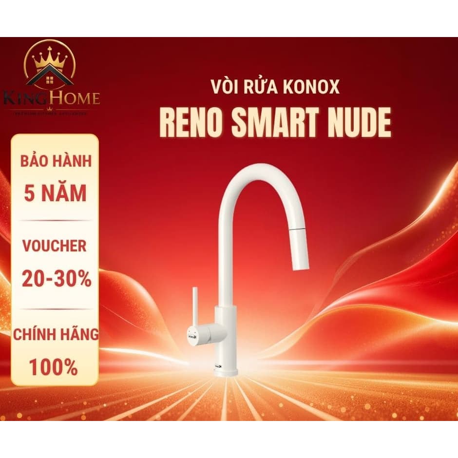 Vòi rửa bát Konox Reno Smart Nude | Bảo hành 5 năm chính hãng