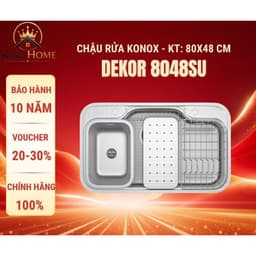 Chậu rửa bát 1 hố Konox Dekor 8048SU | BẢO HÀNH 10 NĂM 1