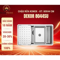 Chậu Rửa Bát 1 Hố Konox Dekor 8044SU | BẢO HÀNH 10 NĂM 1