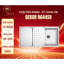Chậu rửa bát 1 hố Konox 8644SU Dekor | Hàng chính hãng 1