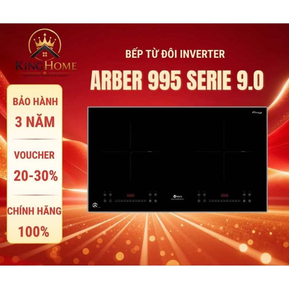 Bếp từ đôi ARBER 995 SERI 9.0 | Công nghệ Inverter | Bảo hành 2 năm toàn quốc