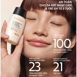 Sữa Chống Nắng, Kem Chống Nắng Nâng Tông Tự Nhiên Cocoon Sun Fluid SPF 50+ PA++++ Sen Hậu Giang & Bí Đao 50ml 5
