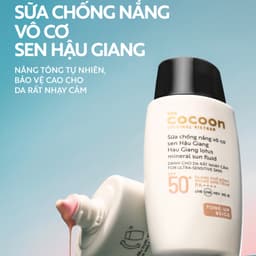 Sữa Chống Nắng, Kem Chống Nắng Nâng Tông Tự Nhiên Cocoon Sun Fluid SPF 50+ PA++++ Sen Hậu Giang & Bí Đao 50ml 2