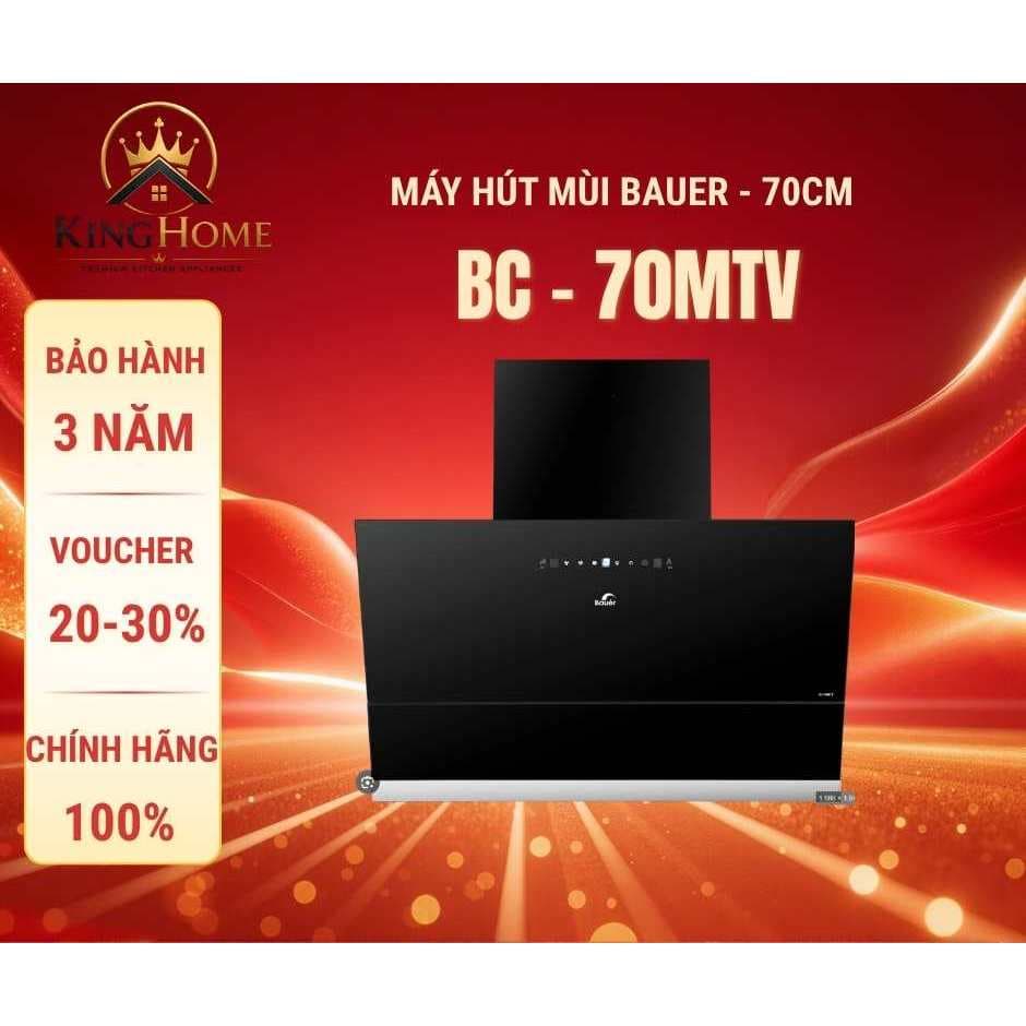 Máy hút mùi BAUER 70MTV |Tự làm sạch máy | Bảo hành 2 năm