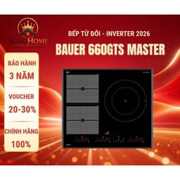 Bếp từ 3 vùng nấu BAUER BEU660GTS MASTER | Nhập khẩu Malaysia| Bảo hành chính hãng 3 năm 1