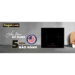Bếp 3 lò điện từ Nagakawa UltraSlim NK3C08MB, công suất 2700W, 9 mức công suất linh hoạt, bảo hành chính hãng 6