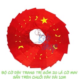 Sỉ 10 Cuộn Cờ Dây Sao Đảng chất vải Satanh đẹp chịu nắng mưa treo trang trí Quốc Khánh 2/9 4