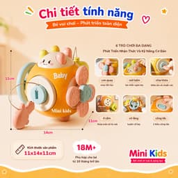 Trứng bận rộn 6 mặt Busy Cute, đồ chơi đa năng cho bé, các mẫu đồ chơi MONTESSORI giáo dục sớm, đồ chơi bận rộn cho bé 5