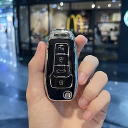 Ốp Chìa Khóa Xe Ford Ranger XLS 4 Nút TPU Dành Cho Chìa Bật Độ, Chống Trầy Xước Bảo Vệ Chìa Khóa 3