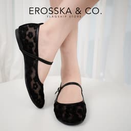 [EROSSKA] [Form 1.5] - Giày búp bê nữ balletcore lưới phối hoa quai ngang kiểu dáng basic màu kem - EL125 7