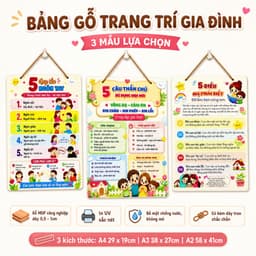 Bảng Gỗ Decor Gia Đình - Quy Tắc Ý Nghĩa Treo Tường Trang Trí Nhà Cửa 1