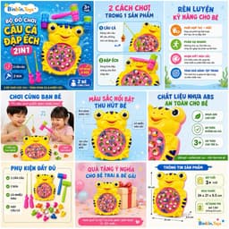 Đồ chơi câu cá , búa đập , có nhạc chạy pin aa 2 chức năng trong 1 [ HÀNG VN ] 3
