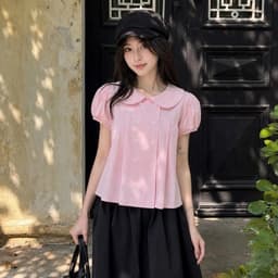 Áo babydoll cổ bèo tay bồng đính 6 nút xinh xắn BYN BYN BX248 4