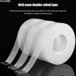 Băng keo hai mặt Nano. Băng dính dạng lưới keo liền mạch có độ bám dính keo hai mặt trong suốt 1