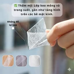 Băng keo hai mặt Nano. Băng dính dạng lưới keo liền mạch có độ bám dính keo hai mặt trong suốt 7