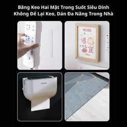 Băng keo hai mặt Nano. Băng dính dạng lưới keo liền mạch có độ bám dính keo hai mặt trong suốt 9