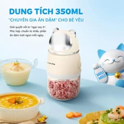 Máy Xay Ăn Dặm Kalite MiuMiu, Công Suất 200w Lưỡi Dao 6 Cánh, Cối Thủy Tinh Cao Cấp, Hàng Chính Hãng 7