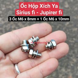 Ốc Hộp Xích Xe Máy gắn cho xe sirius ya 6 ly và 5 ly chất liệu Niken không rỉ sét phụ tùng xe máy caoduongracing 3