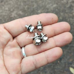Ốc Hộp Xích Xe Máy gắn cho xe sirius ya 6 ly và 5 ly chất liệu Niken không rỉ sét phụ tùng xe máy caoduongracing 7