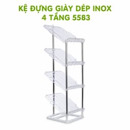 Kệ Đựng Giày Dép Inox 4 Tầng Chắc Chắn Tiết Kiệm Diện Tích Gọn Gàng Cho Gia Đình Văn Phòng GD362 2