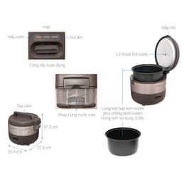 Nồi Cơm Điện Cơ Cuckoo CR-1755/KBBKCRVN – 3.06 Lít-lòng nồi phủ men Daikin- phù hợp bữa ăn từ 10–17 người 7
