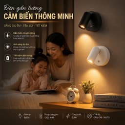 Đèn Đọc Sách Gắn Tường Nam Châm Xoay 360° COB 3W – 3 Chế Độ Ánh Sáng, Điều Chỉnh Độ Sáng Vô Cấp, Đèn Đầu Giường Phòng Ng 1