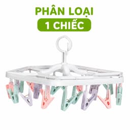 Mắc Dù Phơi Quần Áo 2797 Việt Nhật Lục Giác 24 Kẹp Đa Sắc Xoay 360 Độ Tiết Kiệm Diện Tích GD363 8