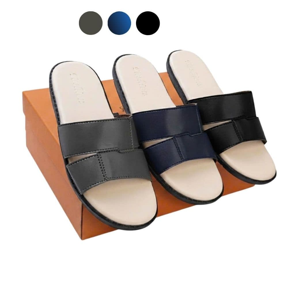 NEW  FASHION 2026 - Dép quai ngang nam thời trang phong cách trẻ, chất liệu da microfiber sang trọng đế mỏng nhẹ B456