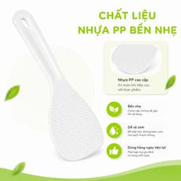 Muôi Cơm Chấm Bi Chống Dính Cán Dài Chịu Nhiệt Dễ Cầm Tay Phù Hợp Mọi Nồi Cơm Gia Đình GD364 7