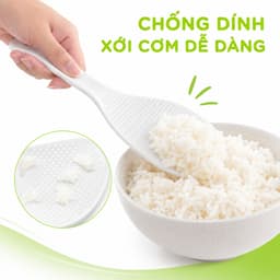 Muôi Cơm Chấm Bi Chống Dính Cán Dài Chịu Nhiệt Dễ Cầm Tay Phù Hợp Mọi Nồi Cơm Gia Đình GD364 2