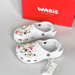 [Tặng Charm + Móc Khoá]Dép Sục Kim Cương WABIS Đế 3cm Không Thấm Nước, Chống Trượt [WUC-V3] 3