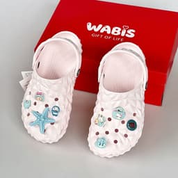 [Tặng Charm + Móc Khoá]Dép Sục Kim Cương WABIS Đế 3cm Không Thấm Nước, Chống Trượt [WUC-V3] 6