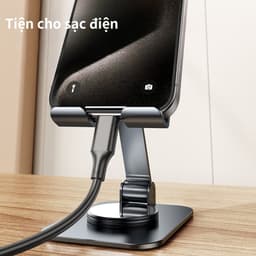 Giá Đỡ Điện Thoại Xoay 360° Gấp Gọn Kim Loại, Dùng Cho Điện Thoại Máy Tính Bảng Đến 10.9 Inch,  Nhỏ Gọn 4