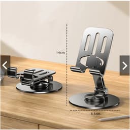 Giá Đỡ Điện Thoại Xoay 360° Gấp Gọn Kim Loại, Dùng Cho Điện Thoại Máy Tính Bảng Đến 10.9 Inch,  Nhỏ Gọn 8