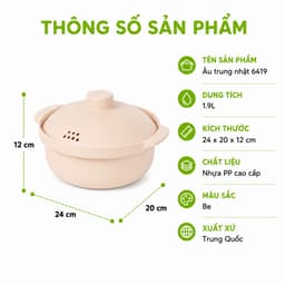Âu Đựng Thực Phẩm Kiểu Nhật Có Nắp Chống Bụi Chịu Nhiệt Tốt Phù Hợp Gia Đình Văn Phòng GD367 3