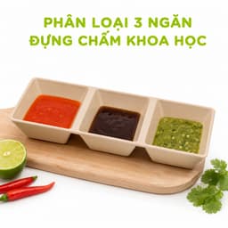 Set 5 Đĩa Chấm Phíp Vuông 2 Ngăn 3 Ngăn 1221 Việt Nhật An Toàn Thực Phẩm Dùng Gia Đình Nhà Hàng GD368 9