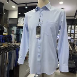 Áo sơ mi nam Owen ngắn tay màu trắng họa tiết regular fit vạt bầu vải sợi tre AR260624NT 5