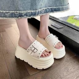 Giày sandal đế xuồng cho nữ, dép tăng chiều cao 2026 2
