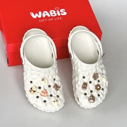 [Tặng Charm + Móc Khoá]Dép Sục Kim Cương WABIS Đế 3cm Không Thấm Nước, Chống Trượt [WUC-V3] 2