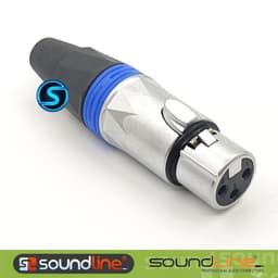 Jack rắc canon, xlr hàn dây, cắm micro, chân đồng. thân mạ chrome Soundline . ( Giá 1Cái ) 2