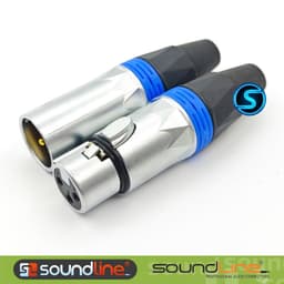 Jack rắc canon, xlr hàn dây, cắm micro, chân đồng. thân mạ chrome Soundline . ( Giá 1Cái ) 5
